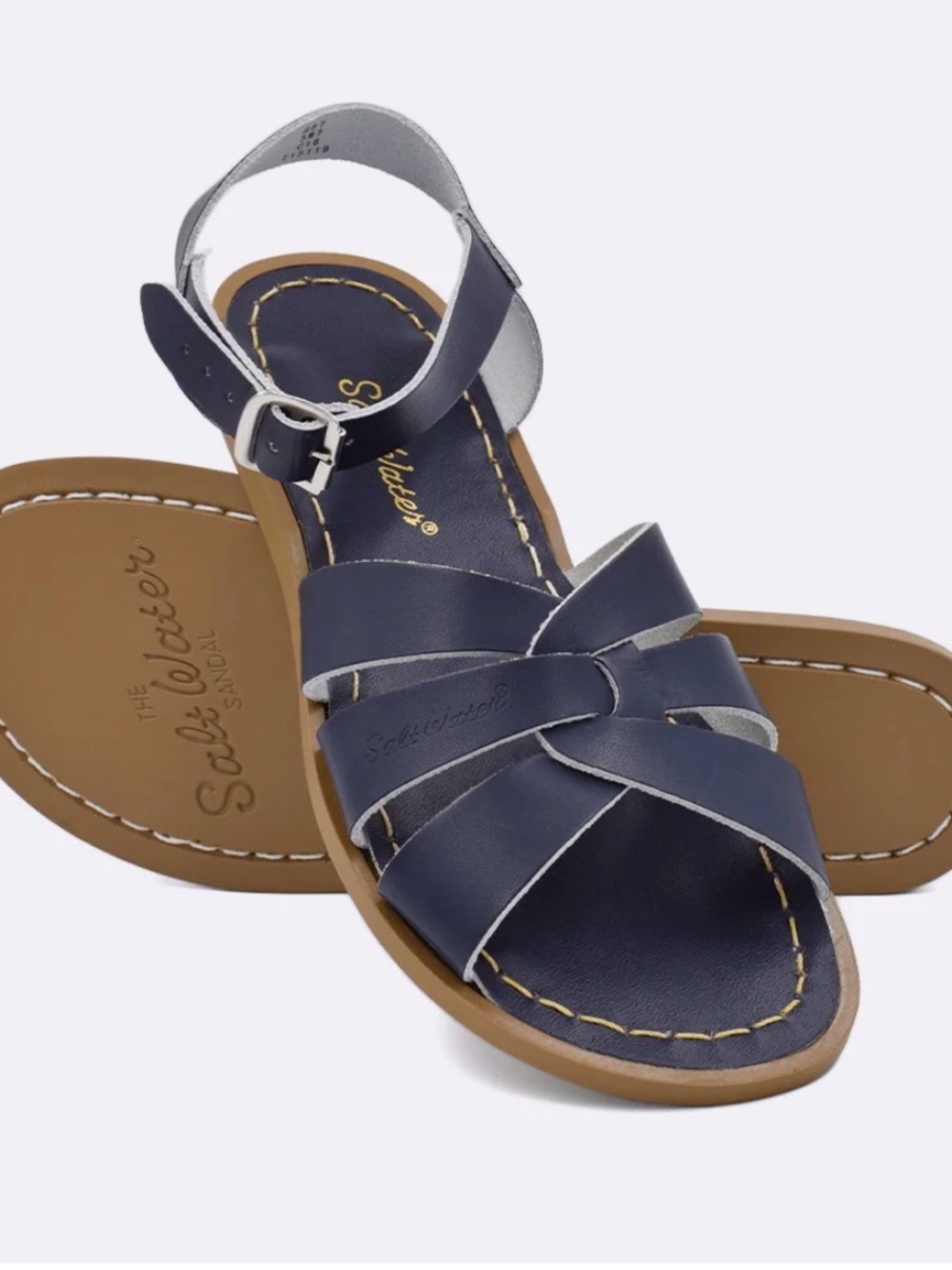 Navy' Strappy Ankle Buckle Sandals
